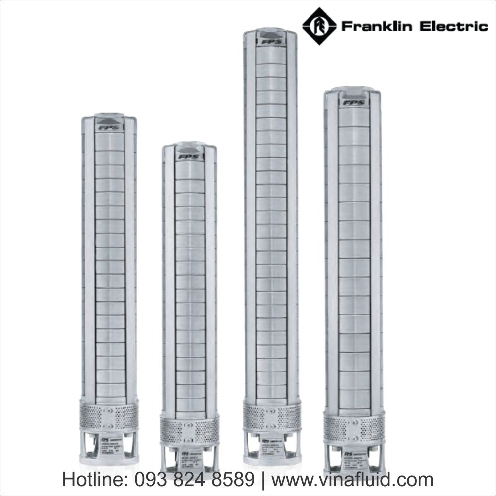 Bơm chìm giếng khoan Franklin SSI 4 inch bôi trơn bằng nước