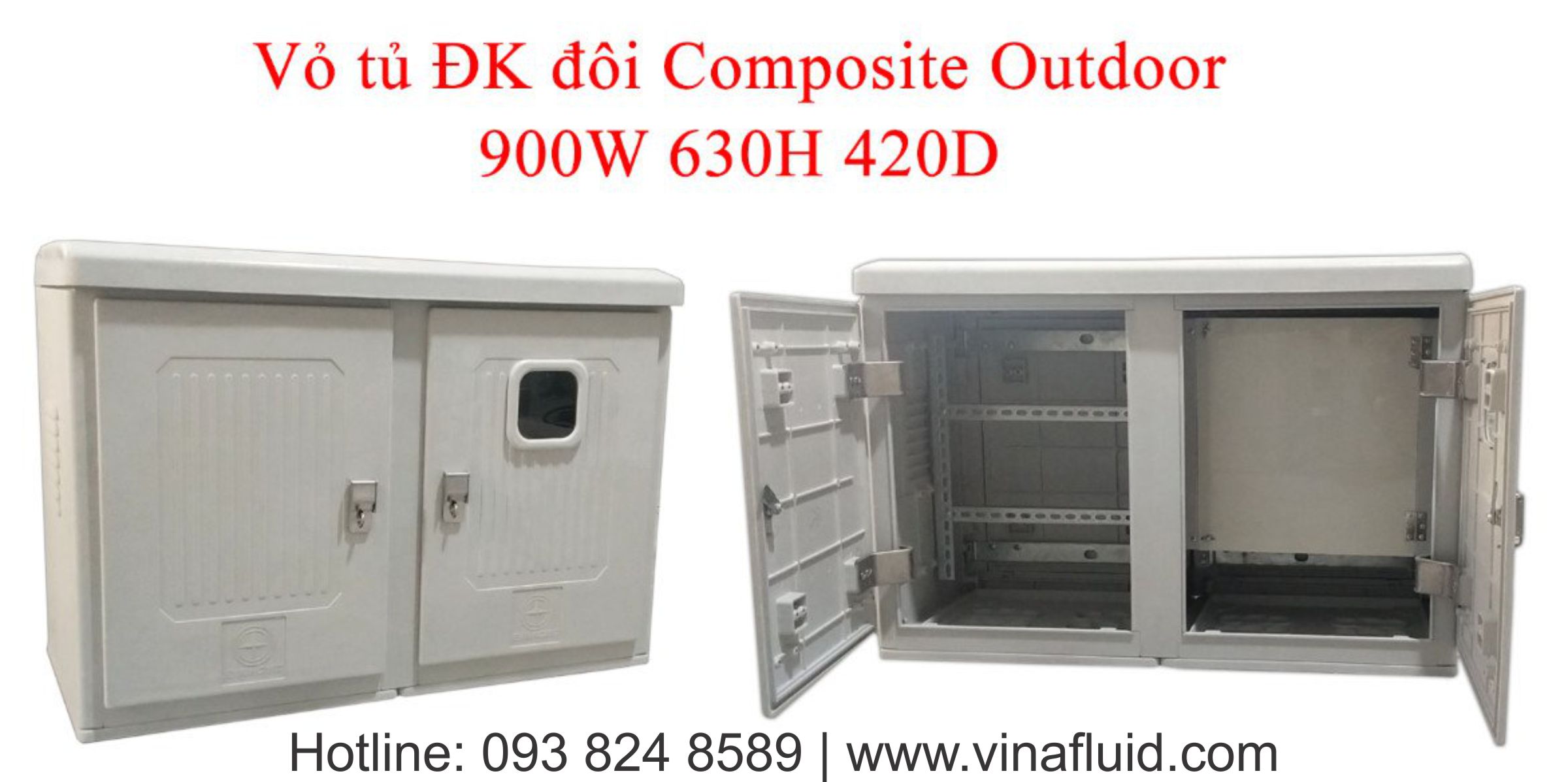 Vỏ tủ điện Composite ngoài trời 900x630x420