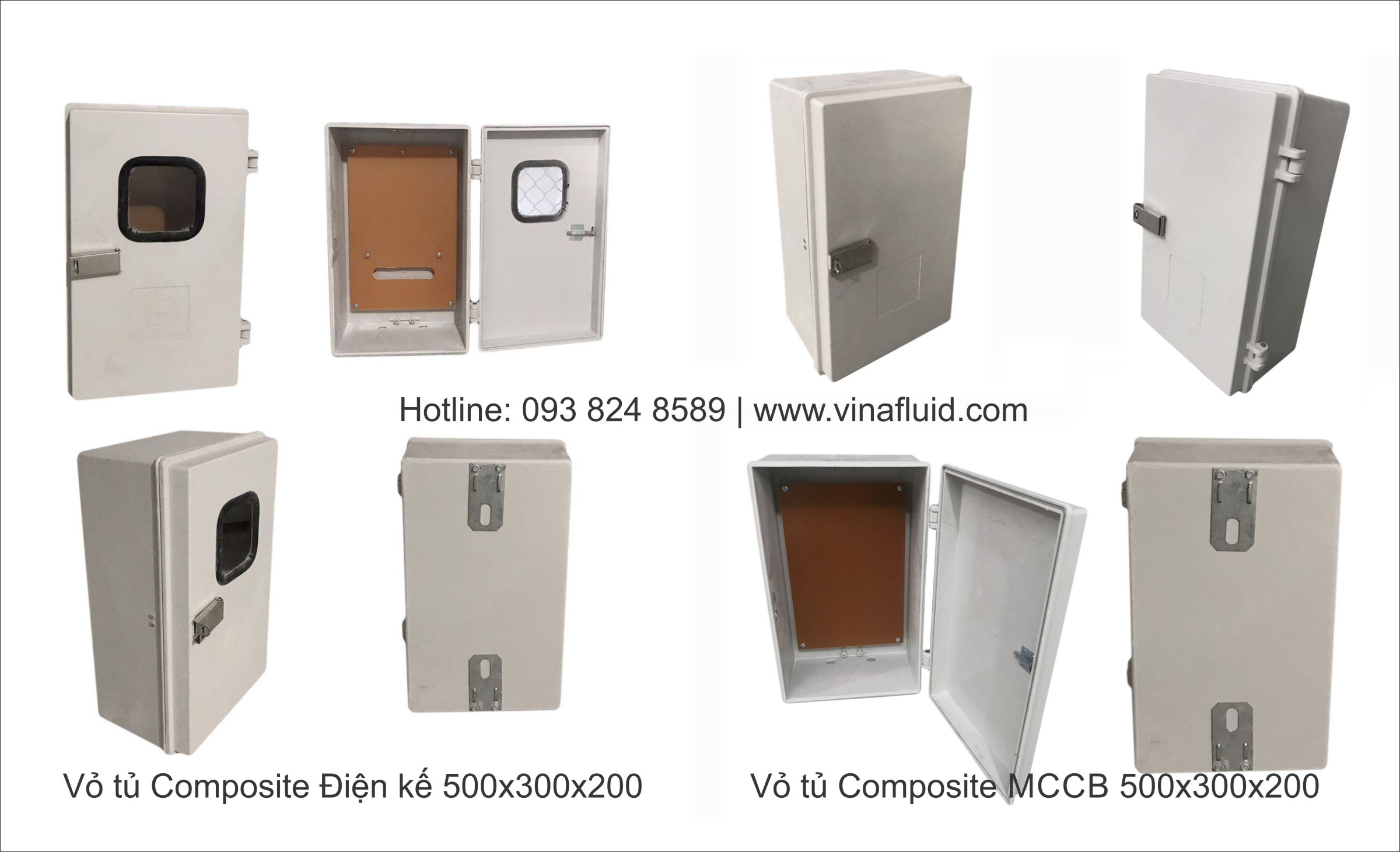 Vỏ tủ điện Composite 500x300x200
